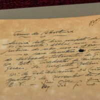 Livro de Atas do Grande Oriente de Minas Gerais, em destaque para ata de posse do Grão Mestre Athos Viera de Andrade em 1969.